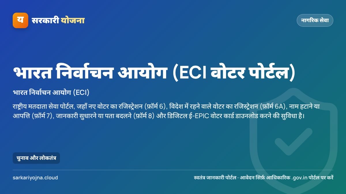 भारत निर्वाचन आयोग (ECI वोटर पोर्टल) — सरकारी योजना